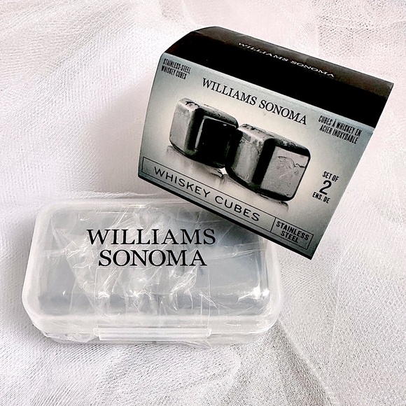 WILLIAMS SONOMA ✨NWT✨ Stainless Steel Whiskey Ice Cubes; set of 2 - Picture 2 of 5